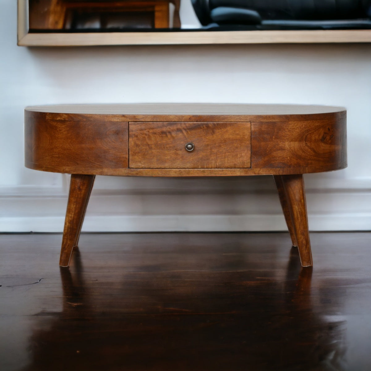 Chestnut Rounded Coffee Table