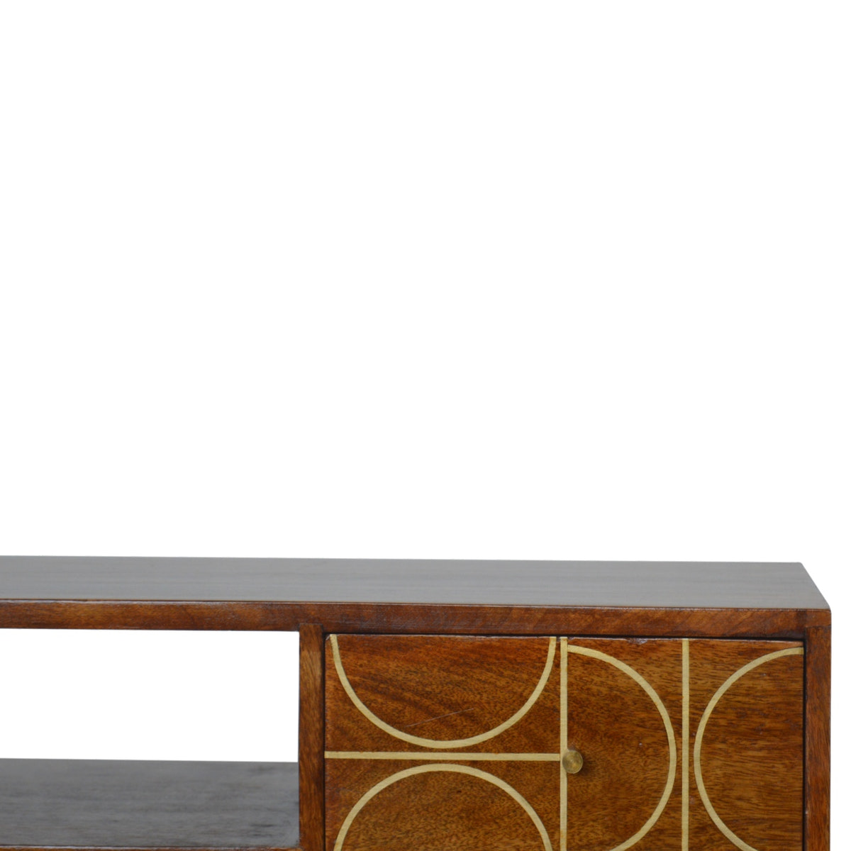Chestnut Inlay Abstract TV Unit Chest of Drawers