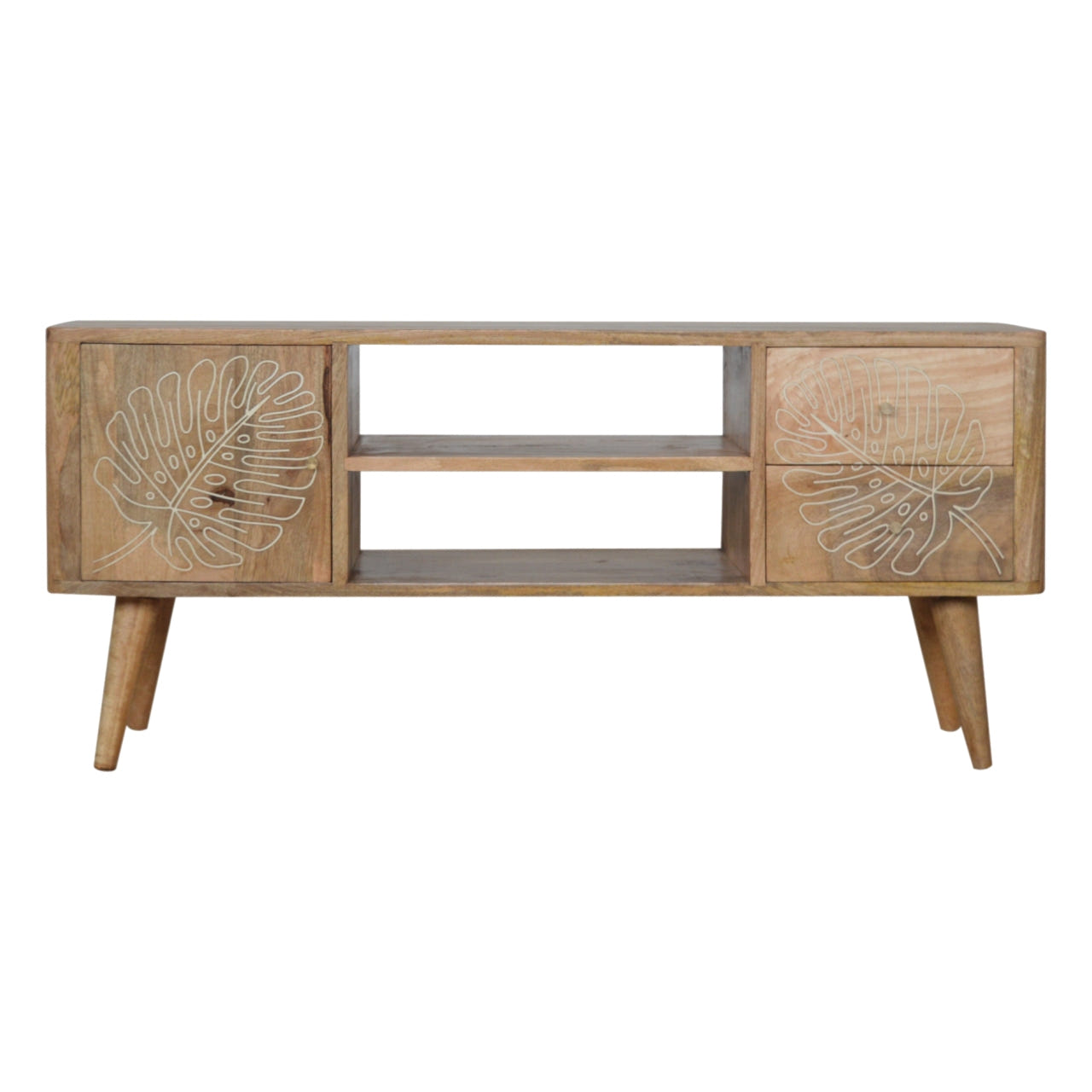 Leaf Resin Entertainment TV Media Unit