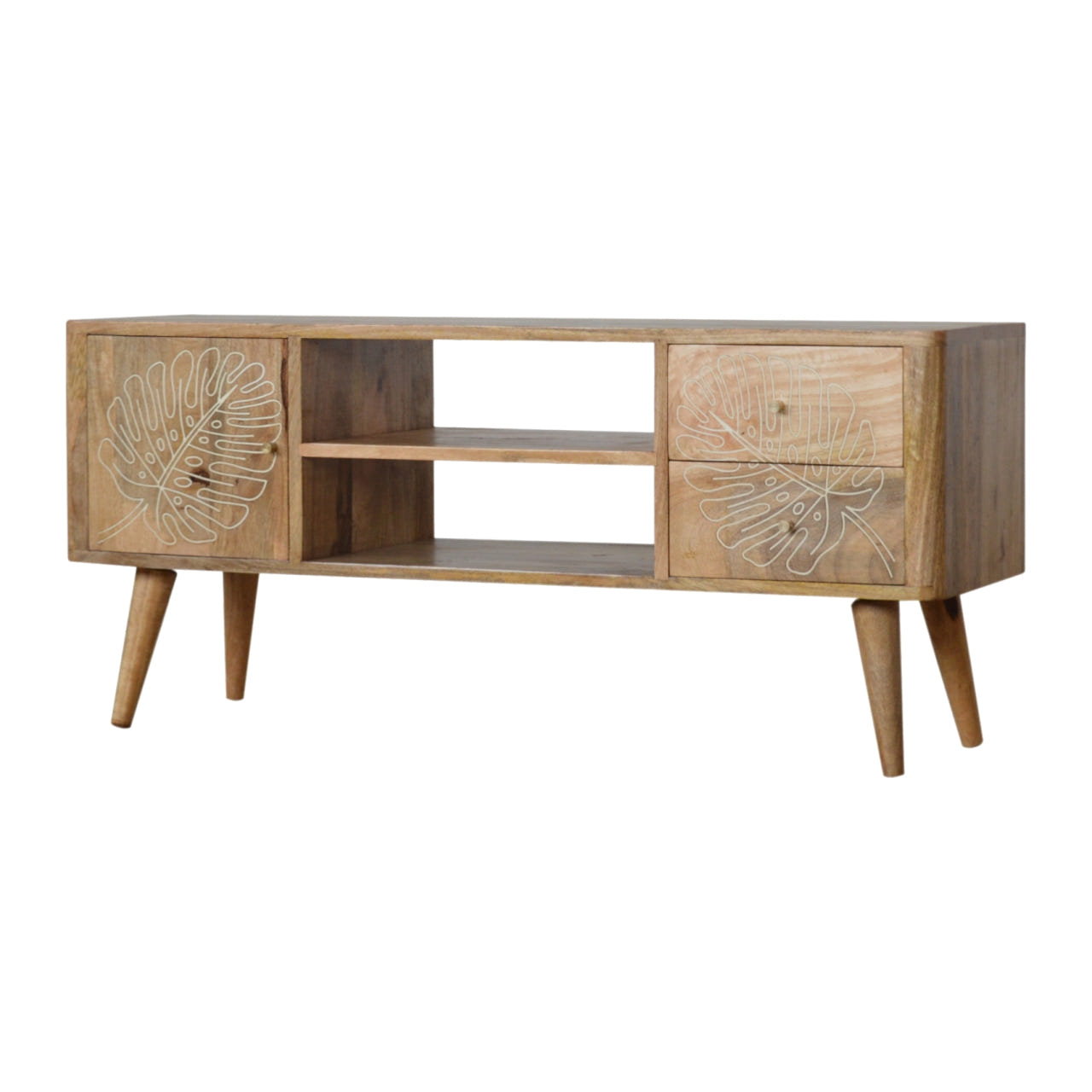 Leaf Resin Entertainment TV Media Unit