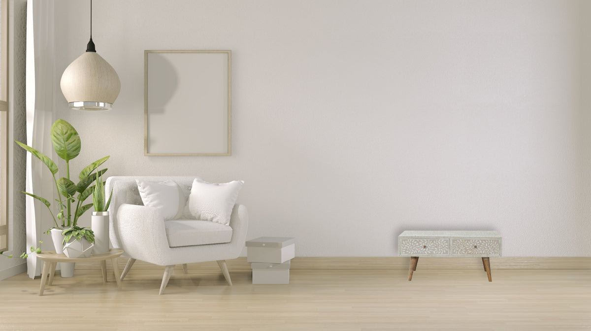 Taupe Floral Bone Coffee Table