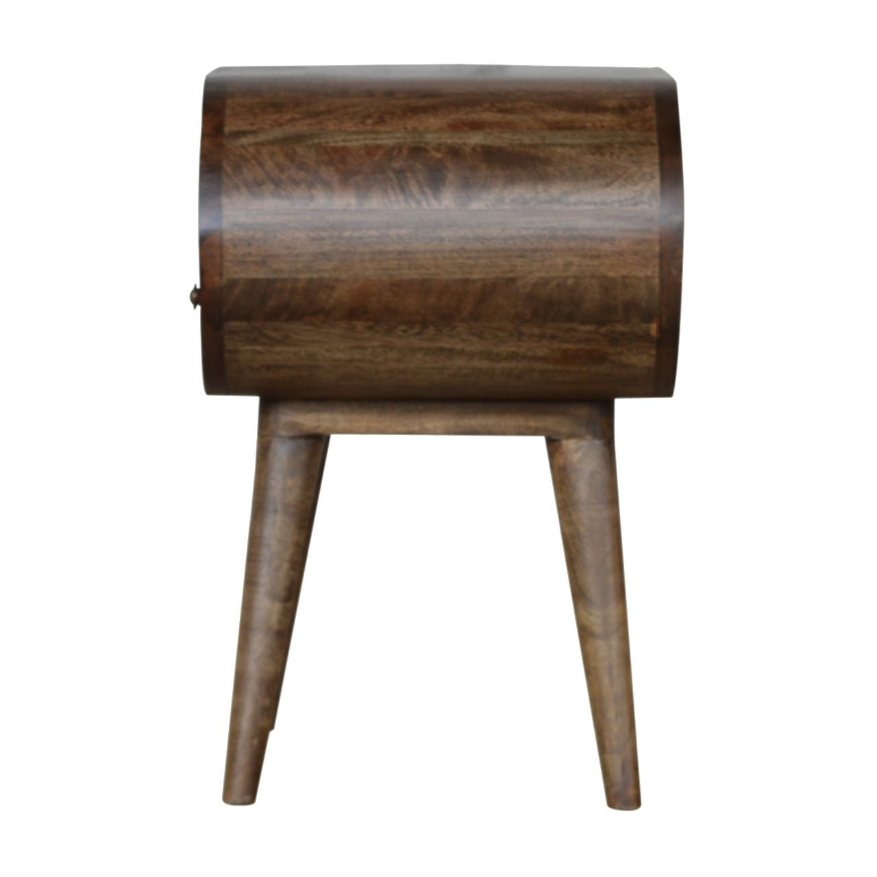 Grey Washed Circular Bedside Table
