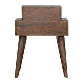 Walnut and White Painted Bedside Table