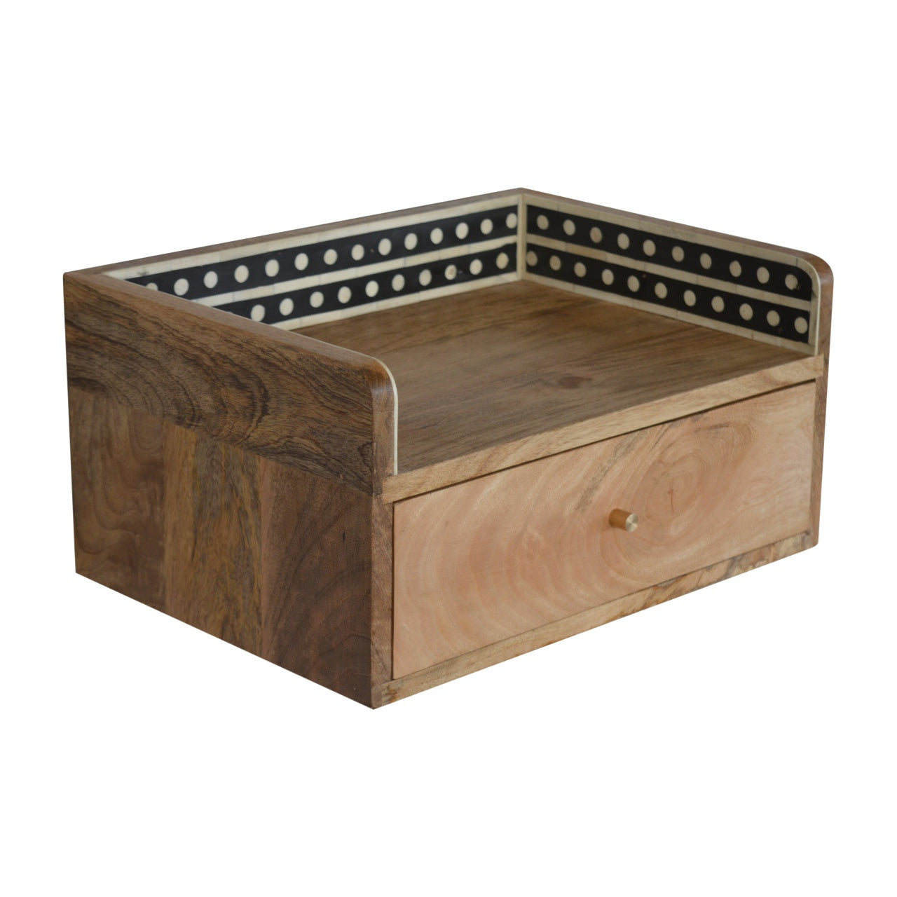 Bone Inlay Gallery Floating Bedside Table