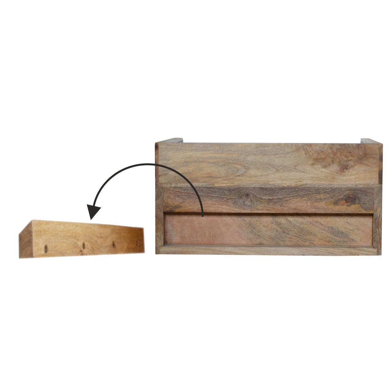 Bone Inlay Gallery Floating Bedside Table