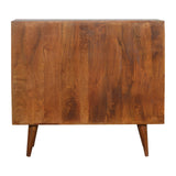Tile Carved Chestnut Chest of Drawers | Hand-Carved