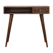 Chestnut Tile Writing Desk | Hand-Carved