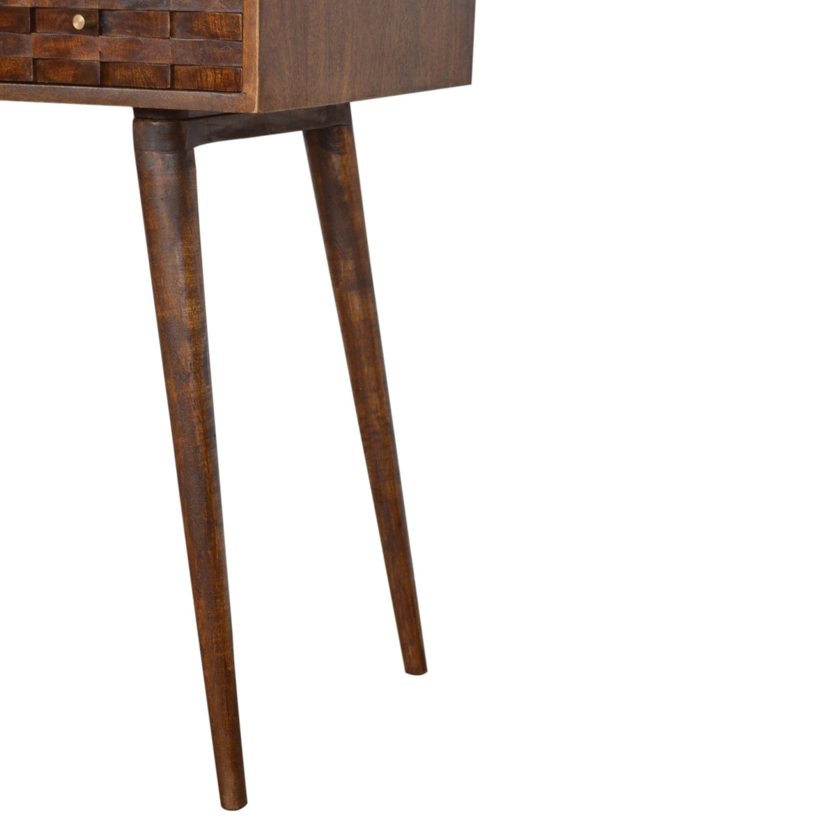 Chestnut Tile Writing Desk | Hand-Carved