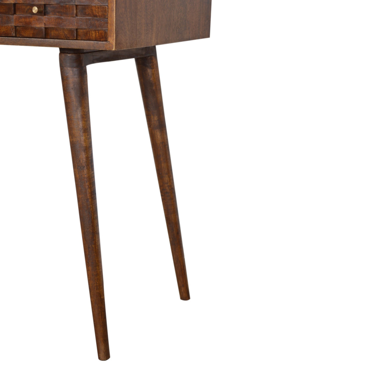 Chestnut Tile Writing Desk | Hand-Carved