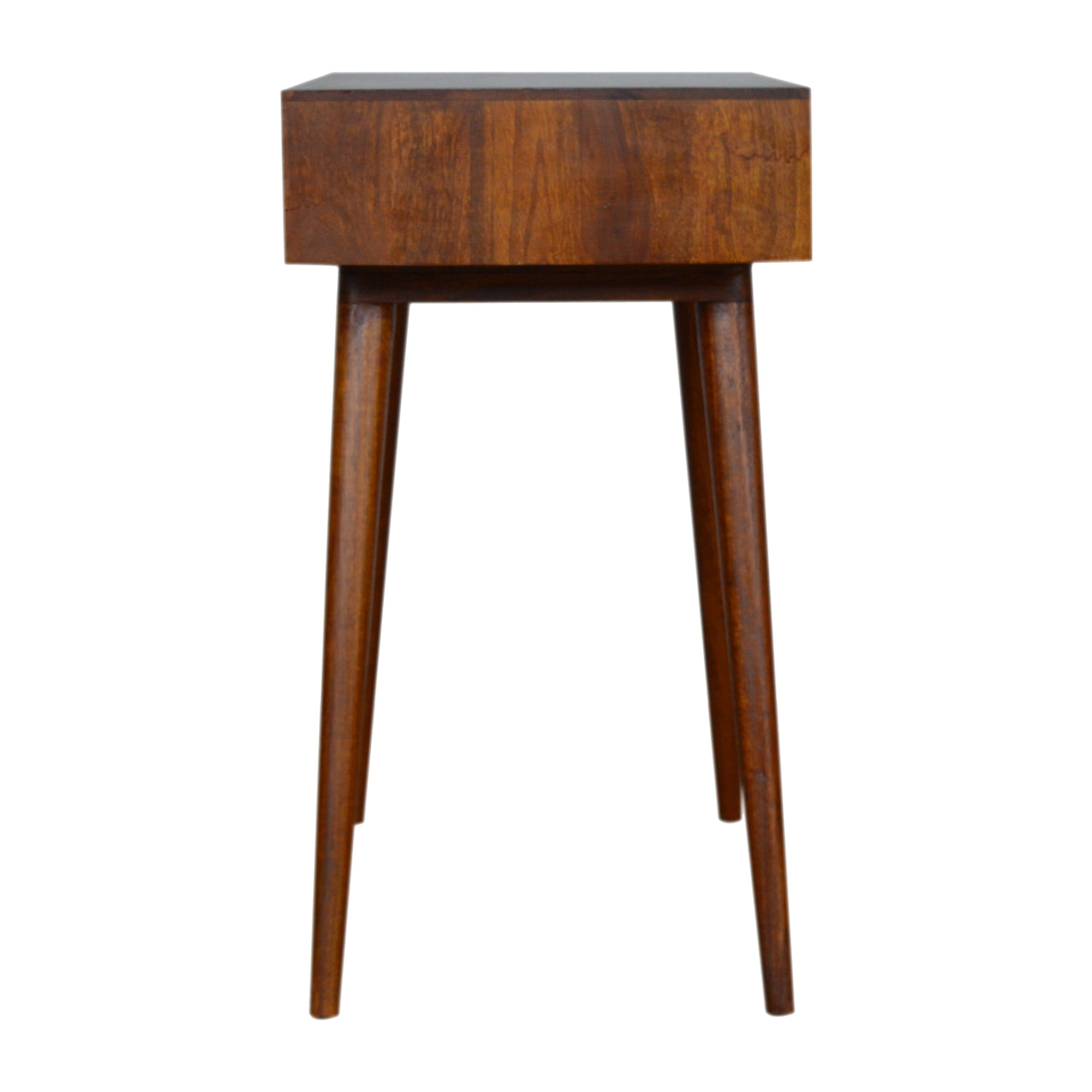 Tile Carve Chestnut Console Chest of Drawers