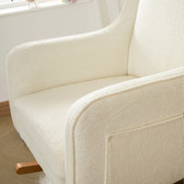 Ida Nursing Chair & Footstool | Fabric Upholstery with Side Storage Pockets & Beech Wood Frame
