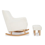 Ida Nursing Chair & Footstool | Fabric Upholstery with Side Storage Pockets & Beech Wood Frame