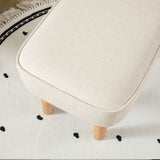 Ida Nursing Chair & Footstool | Fabric Upholstery with Side Storage Pockets & Beech Wood Frame