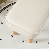 Ida Nursing Chair & Footstool | Fabric Upholstery with Side Storage Pockets & Beech Wood Frame