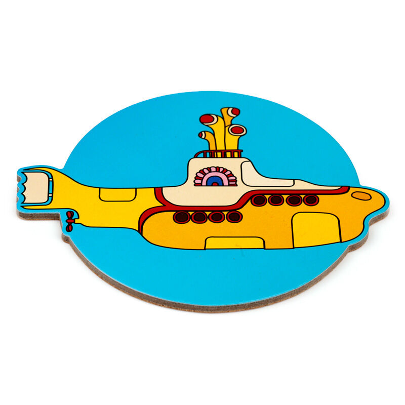 Set of 4 Cork Novelty Coasters - The Beatles Yellow Submarine