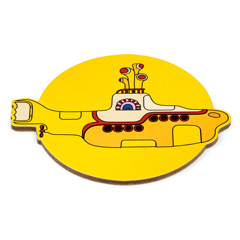 Set of 4 Cork Novelty Coasters - The Beatles Yellow Submarine