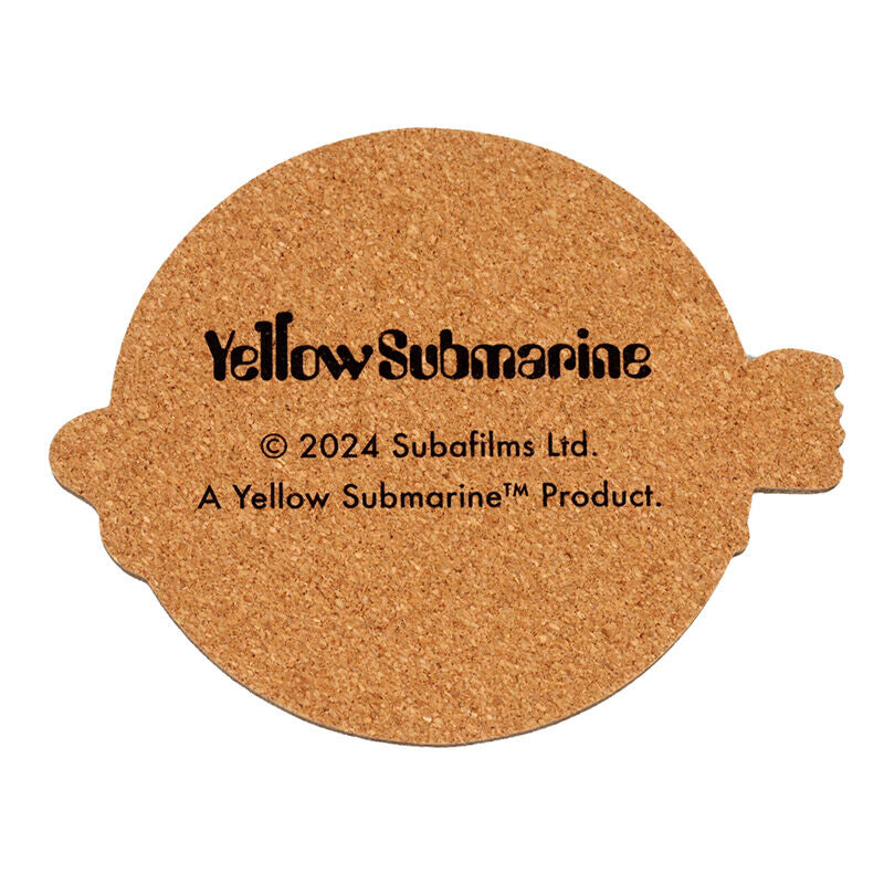 Set of 4 Cork Novelty Coasters - The Beatles Yellow Submarine