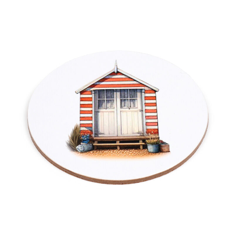 Set of 4 Cork Novelty Coasters - Coastal