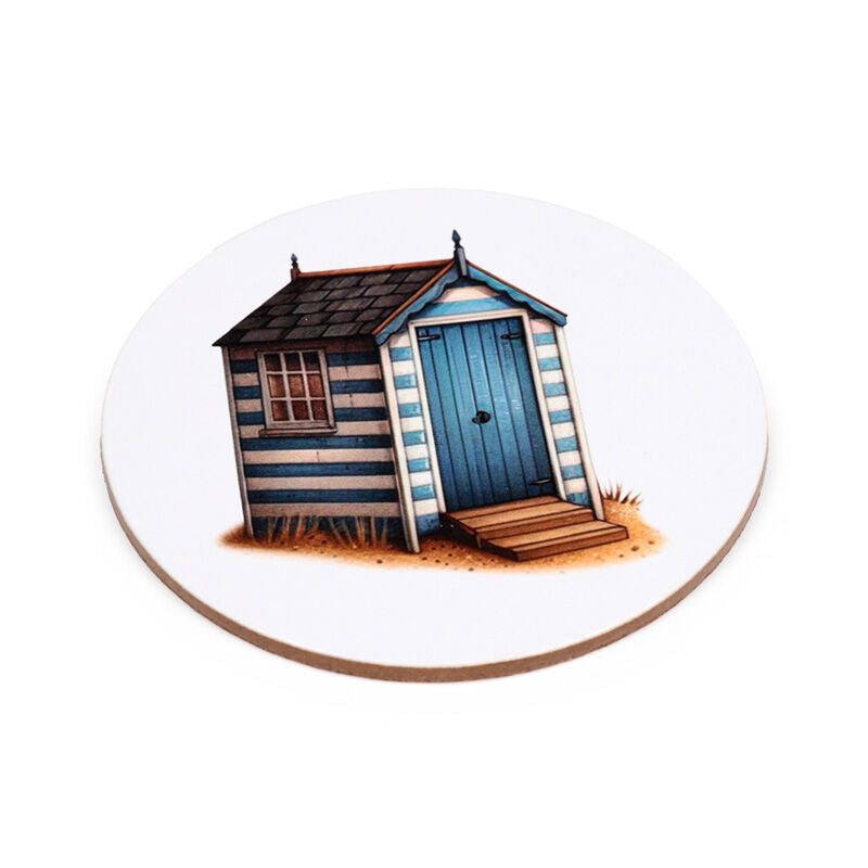 Set of 4 Cork Novelty Coasters - Coastal