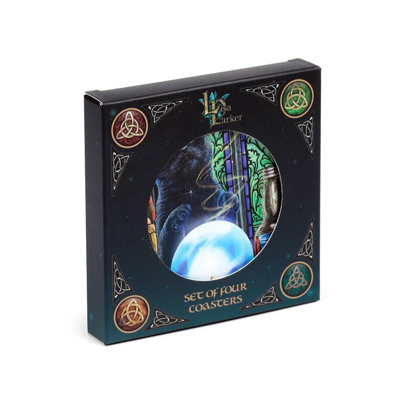 Set of 4 Cork Novelty Coasters - Lisa Parker Magic Cats