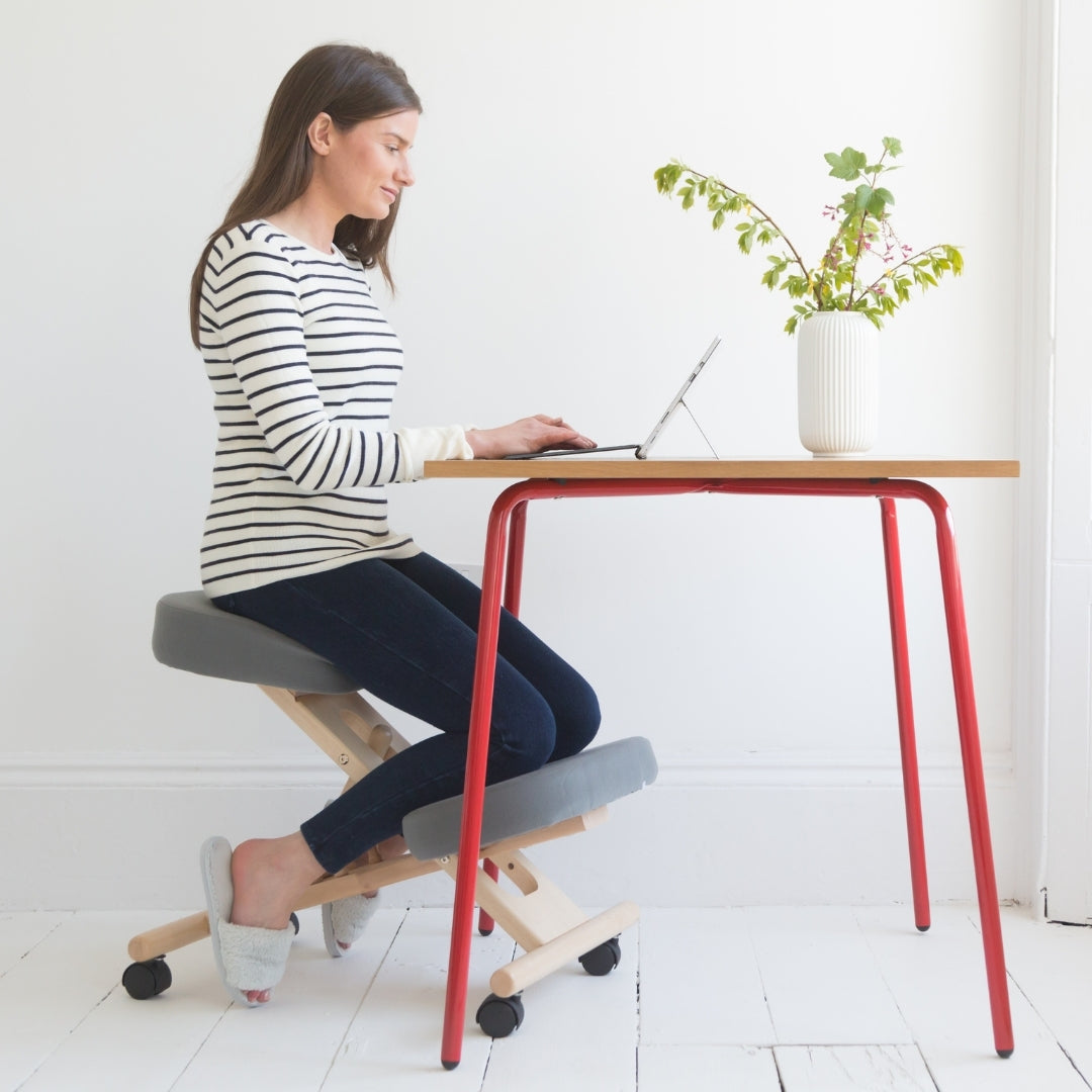 Solid Beech Wood Ergonomic Kneeling Chair – UK Handmade