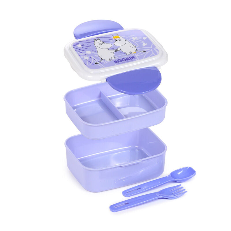 Bento Clip Lock Lunch Box with Cutlery - Moomin