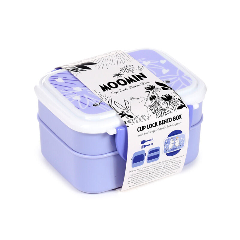 Bento Clip Lock Lunch Box with Cutlery - Moomin