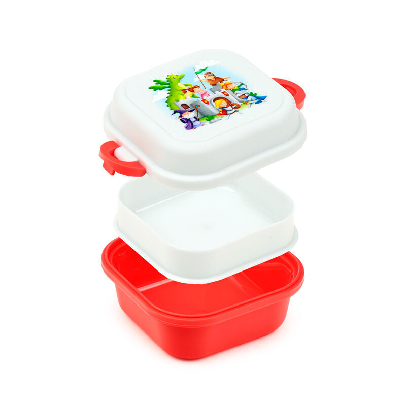 Bento Clip Lock Snack Lunch Box - Knights & Dragons