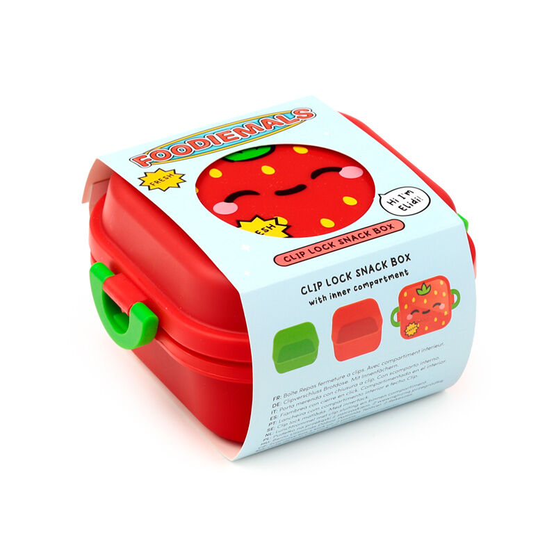 Bento Clip Lock Snack Lunch Box - Elidi the Strawberry Foodiemals