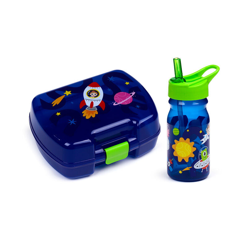 Lunch Box & Water Bottle Set - Space Cadet