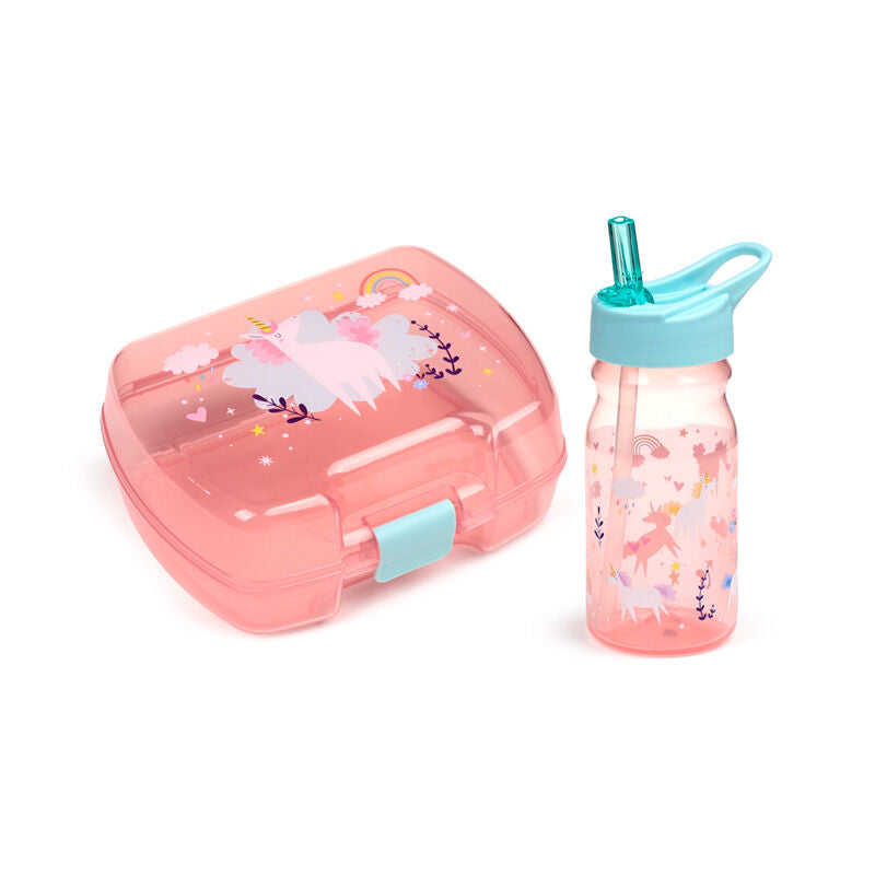 Lunch Box & Water Bottle Set - Unicorn Magic