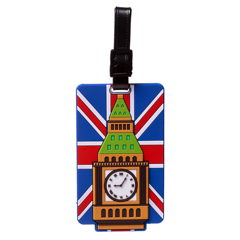 PVC Luggage Tag - London Souvenir Union Jack Big Ben