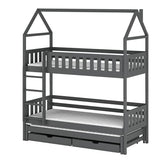 Single (3ft) Solid Pine Bunk Bed with Trundle & Storage