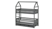 Single (3ft) Solid Pine Bunk Bed with Trundle & Storage
