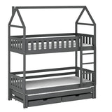 Single (3ft) Solid Pine Bunk Bed with Trundle & Storage