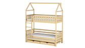 Single (3ft) Solid Pine Bunk Bed with Trundle & Storage