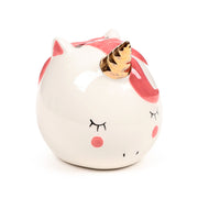 Ceramic Money Box - Enchanted Rainbows Unicorn White