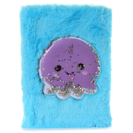 Fluffy Plush A5 Notebook - Adoramals Octopus