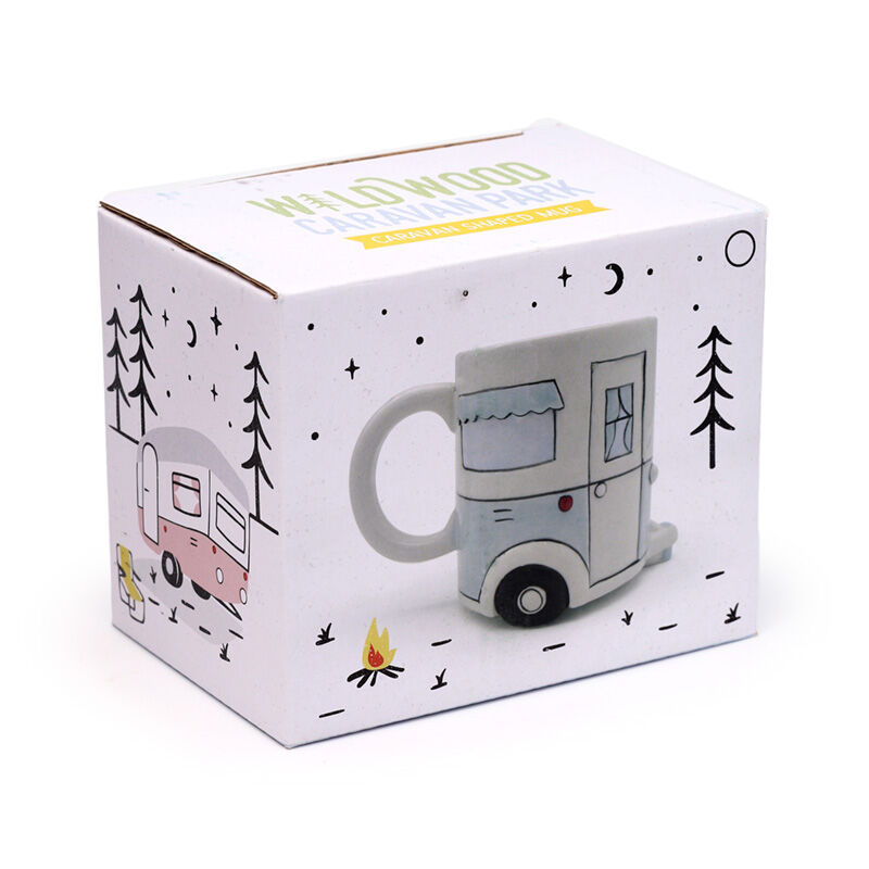 Novelty Shaped Ceramic Mug - Home Is Where You Park It Caravan