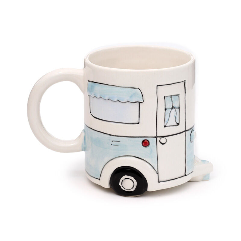 Novelty Shaped Ceramic Mug - Home Is Where You Park It Caravan