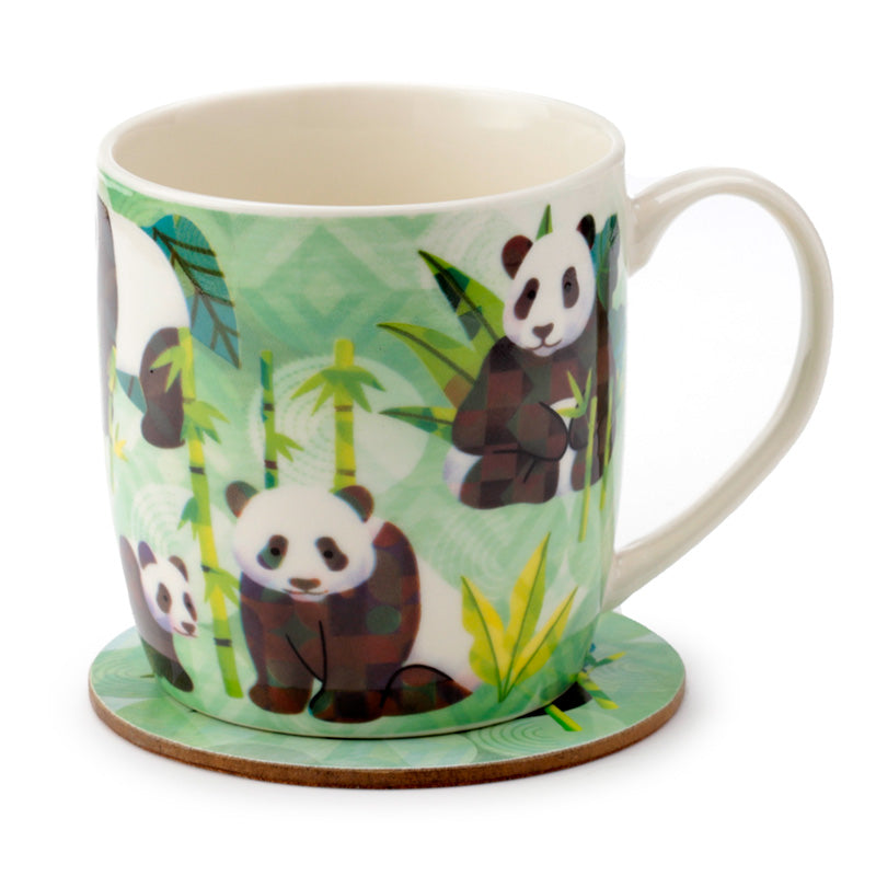 Porcelain Mug & Coaster Set - Panda Kingdom