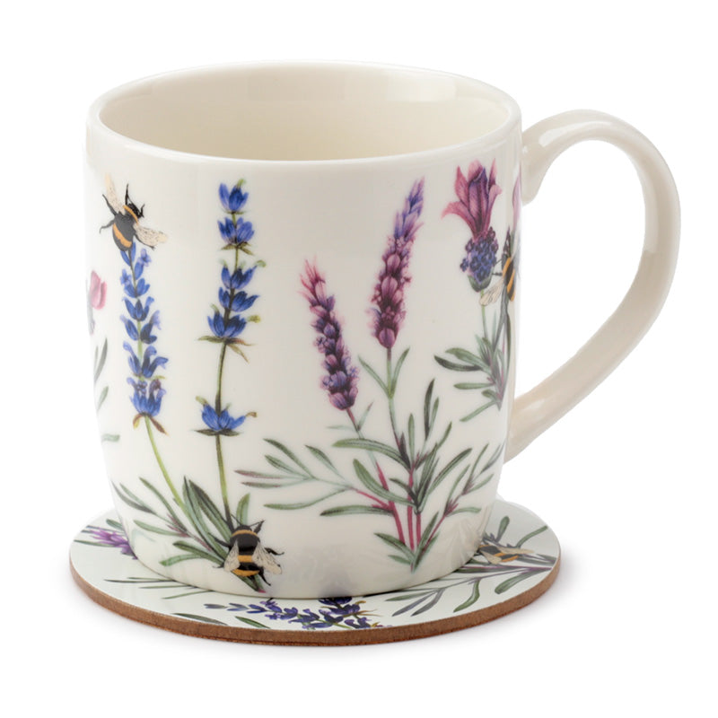 Porcelain Mug & Coaster Set - Nectar Meadows