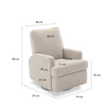 Madison Electric Recliner Nursing Chair – Teddy Ivory