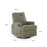 Madison Swivel Glider Recliner Nursing Chair – Teddy Olive