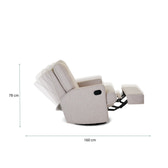 Madison Swivel Glider Recliner Nursing Chair – Oatmeal | 360° Swivel Reclining Nursery Chair