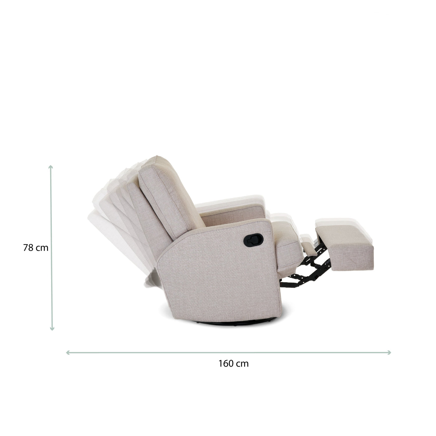 Madison Swivel Glider Recliner Nursing Chair – Oatmeal
