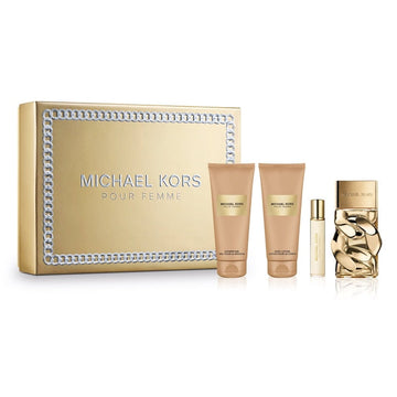Michael Kors Pour Femme Gift Set 100ml EDP + 100ml Body Lotion + 100ml Shower Gel + 10ml EDP