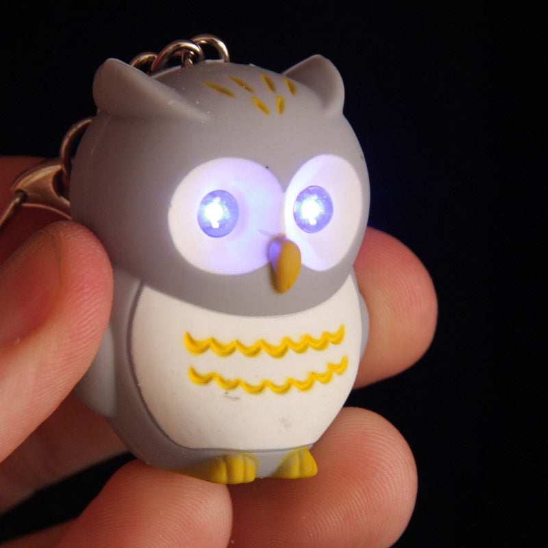 LED Light & Sound Keyring - Hooting Owl