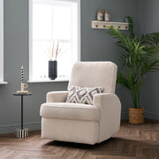 Madison Electric Recliner Nursing Chair – Teddy Ivory | Powered Glider Chair with USB Port