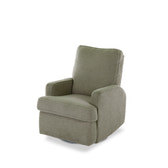 Madison Swivel Glider Recliner Nursing Chair – Teddy Olive | 360° Swivel Reclining Nursery Chair